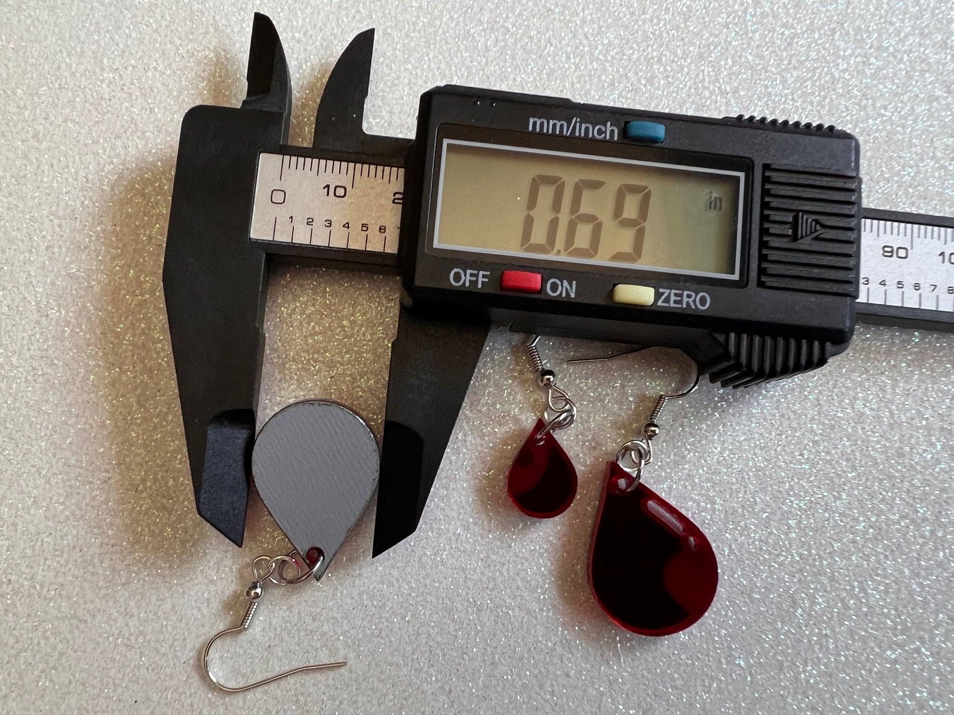 Blood Drop Earrings: Laser Cut Acrylic Blood Droplets, Vampire, Halloween, Scary, Horror, Bloody, Best Gifts for Her/Him/Them