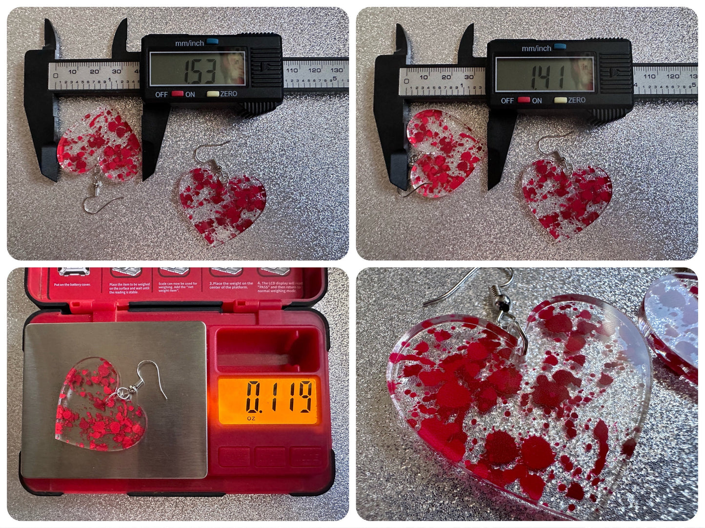 Blood Splatter Earrings: Laser Cut Acrylic Halloween Bloody Splashes, Halloween, Murder, Victim, Corpse, Crime, Best Gifts for Her/Him/Them