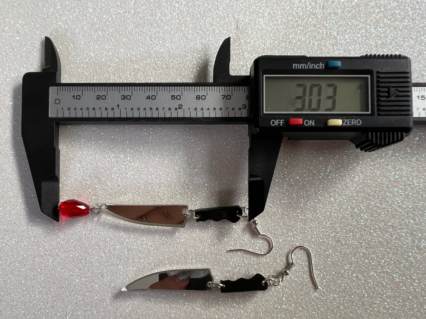 Bloody Knife Earrings: Halloween, Scary, Horror, Murder, Laser Cut Acrylic Knives Mirrored, Axe, Best Gifts for Her/Him/Them