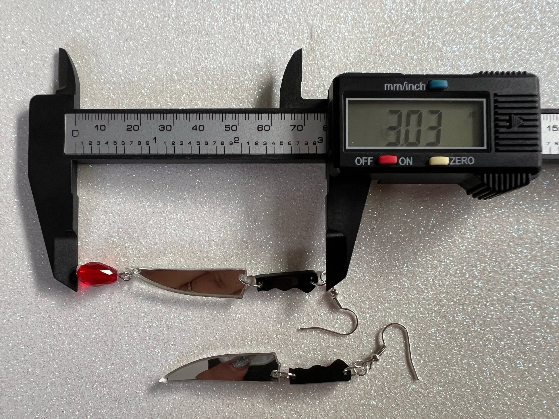 Bloody Knife Earrings: Halloween, Scary, Horror, Murder, Laser Cut Acrylic Knives Mirrored, Axe, Best Gifts for Her/Him/Them