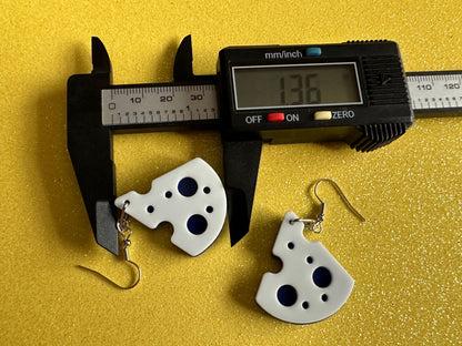 Blue Cheese Slice Earrings: Laser Cut Acrylic Cheese, Dairy, Cow, Swiss Cheese, Slices, Food Earrings, Best Gifts for Her/Him/Them