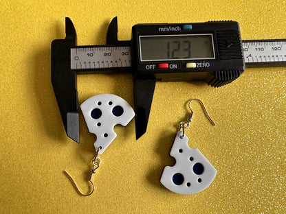 Blue Cheese Slice Earrings: Laser Cut Acrylic Cheese, Dairy, Cow, Swiss Cheese, Slices, Food Earrings, Best Gifts for Her/Him/Them
