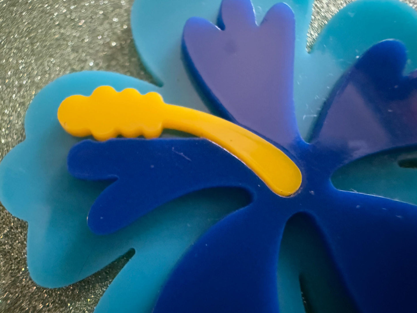 Blue Hibiscus Earrings: Laser Cut Acrylic Flowers, Floral, Flower, Hawaii, Maui Strong, Summer Vibes, Best Gifts for Her/Him/Them