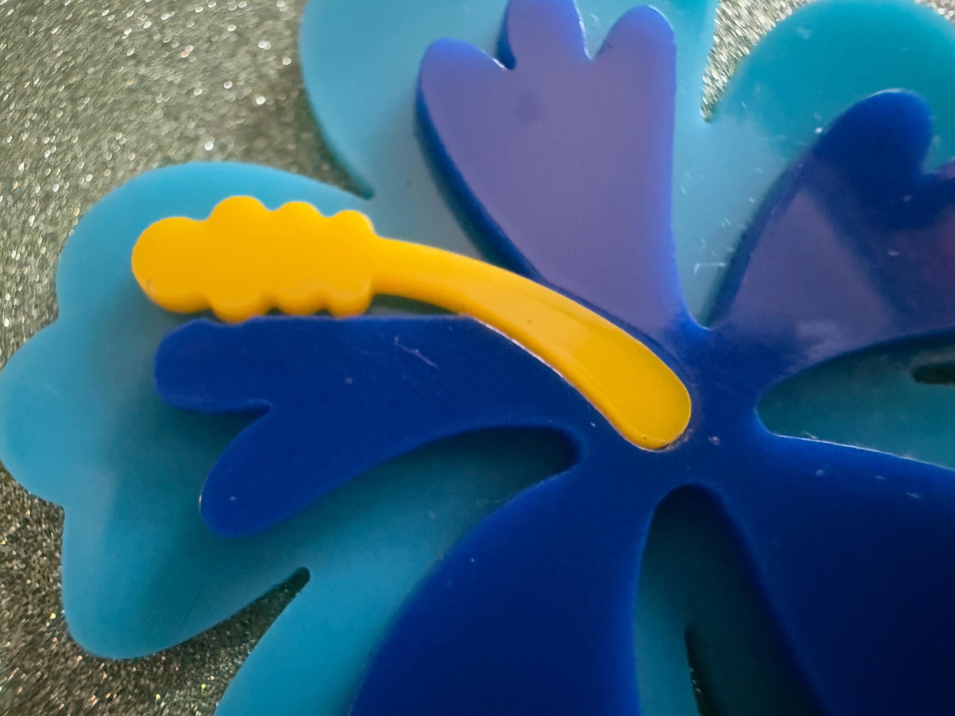 Blue Hibiscus Earrings: Laser Cut Acrylic Flowers, Floral, Flower, Hawaii, Maui Strong, Summer Vibes, Best Gifts for Her/Him/Them
