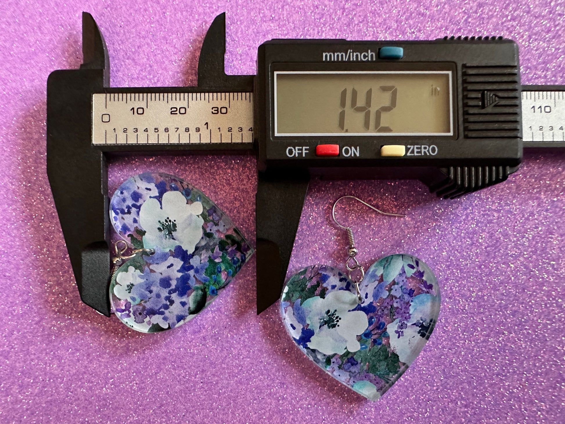 Blue & White Flower Earrings: Laser Cut Acrylic Flowers, Floral, Flowers, Plants, Bouquet, Summer Vibes, Best Gifts for Her/Him/Them