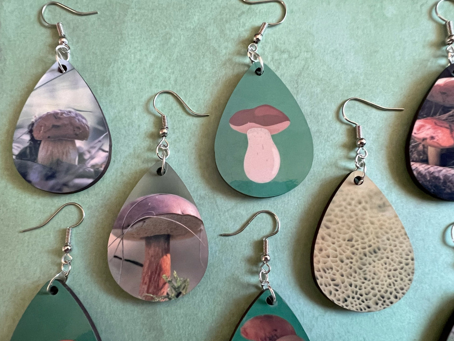 Bolete Mushroom Earrings: Mycology, Chanterelle, Morel, Amanita Mushroom Earrings, Mushroom Jewelry, Sublimated, Best Gifts for Her/Him/Them