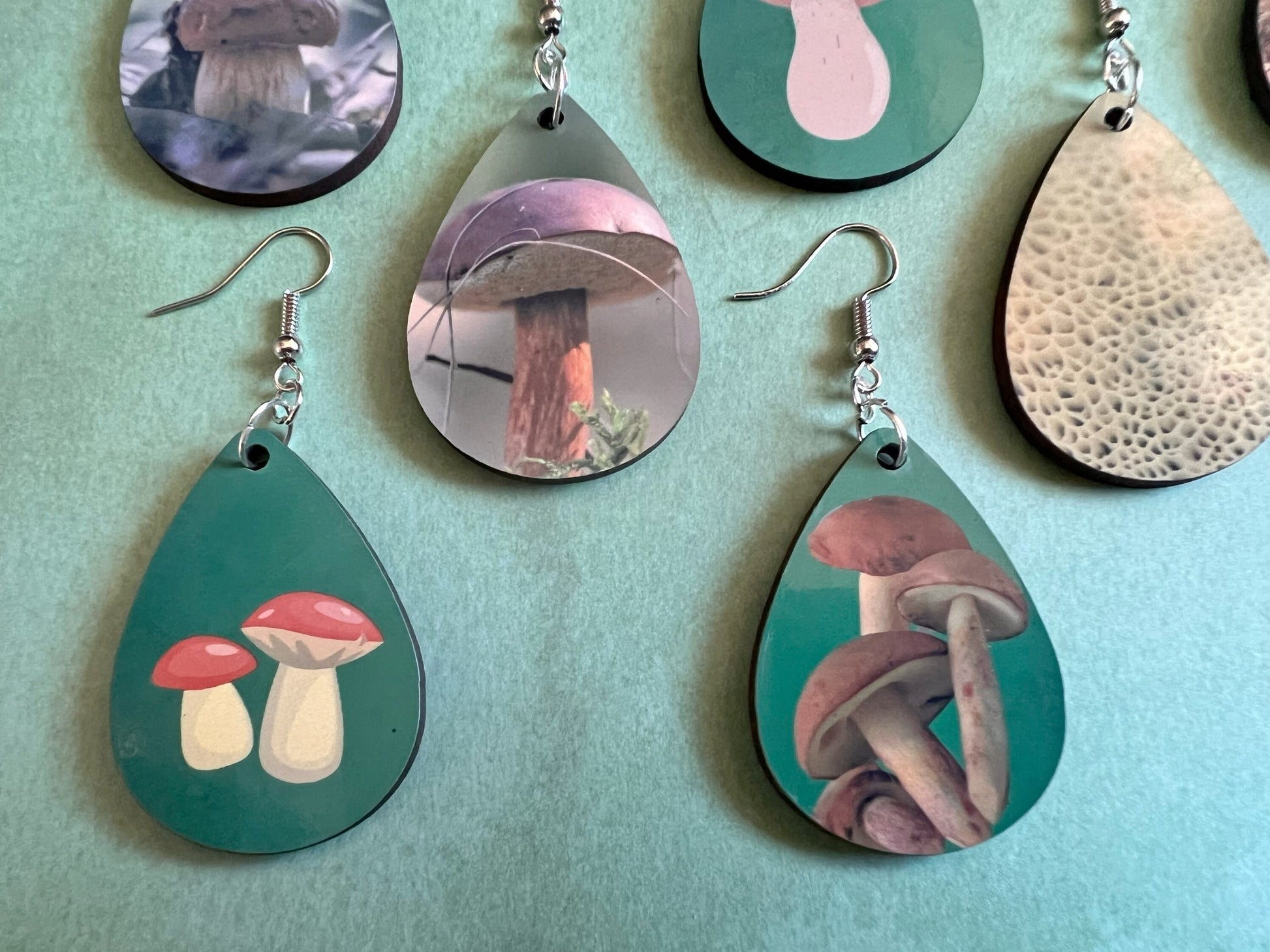 Bolete Mushroom Earrings: Mycology, Chanterelle, Morel, Amanita Mushroom Earrings, Mushroom Jewelry, Sublimated, Best Gifts for Her/Him/Them