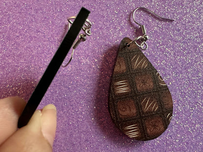 Box of Choclates Earrings: Laser Cut Acrylic Chocolate, Truffles, Gourmet, Candy, Valentine's Day, Dessert, Best Gifts for Her/Him/Them