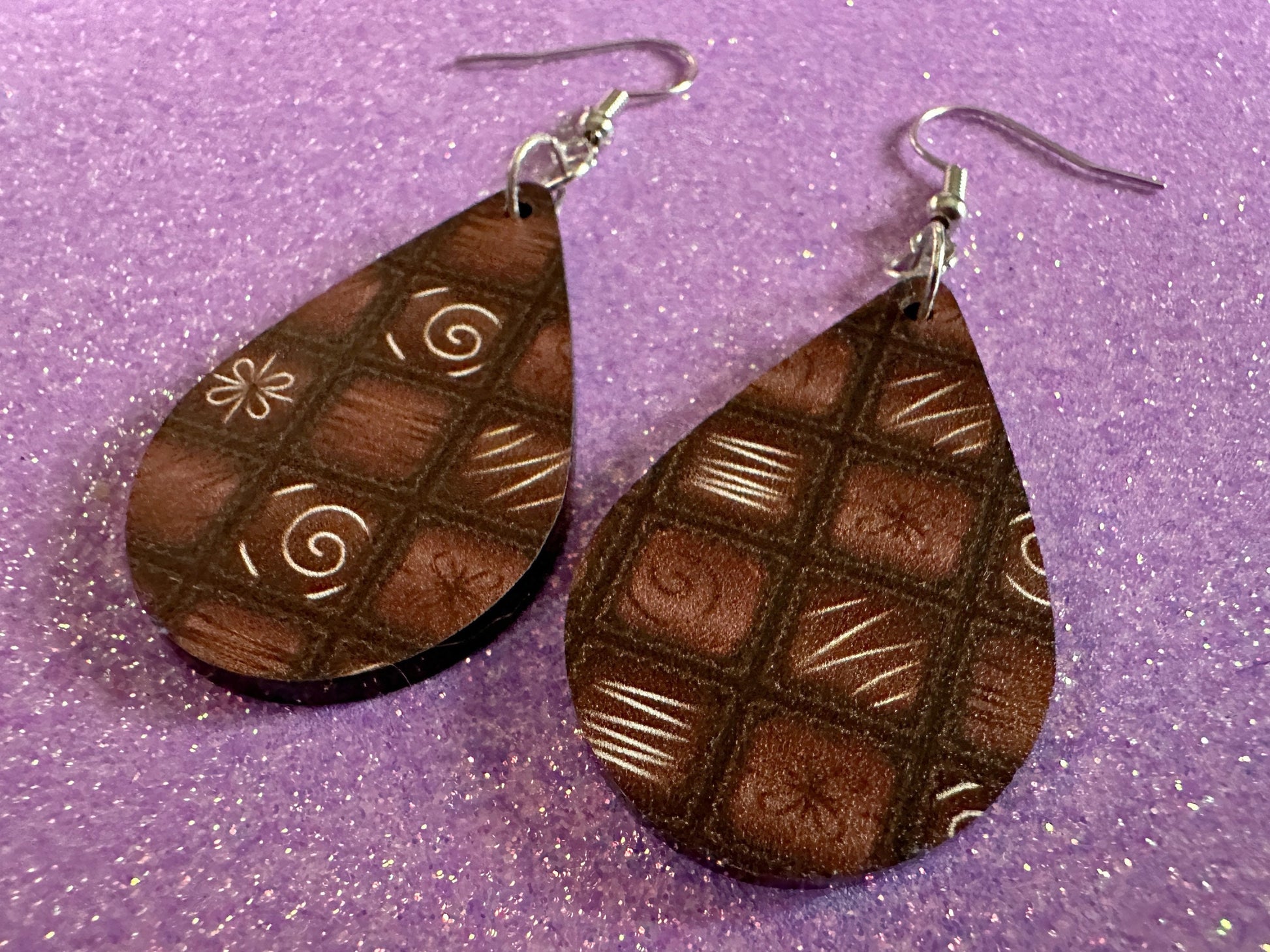 Box of Choclates Earrings: Laser Cut Acrylic Chocolate, Truffles, Gourmet, Candy, Valentine's Day, Dessert, Best Gifts for Her/Him/Them