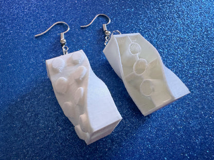Building Block Earrings: 3D Printed Bricks, Brick Wall, Construction, Architecture, Building, Toys, Game, Best Gifts for Her/Him/Them