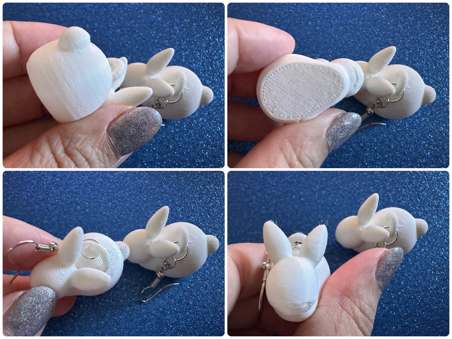 Bunny Earrings: 3D Printed Rabbit Earrings, Rodent, Cute Bunnies, Rabbits, Easter, Animals, Pets, Bun, Zoo, Best Gifts for Her/Him/Them