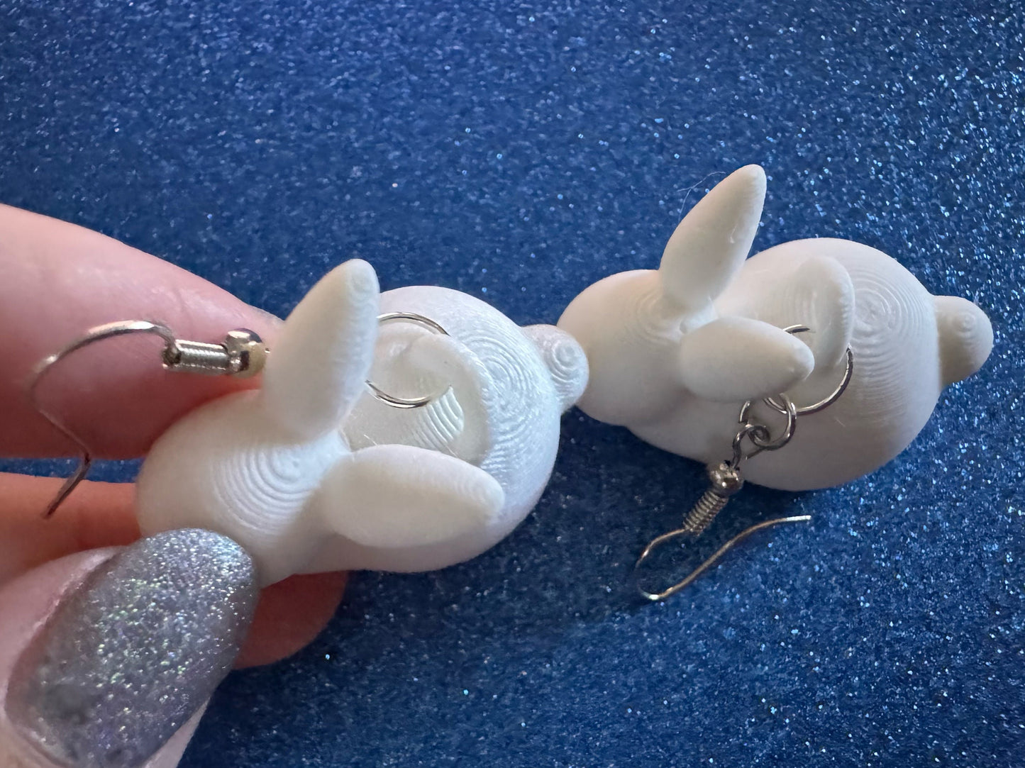 Bunny Earrings: 3D Printed Rabbit Earrings, Rodent, Cute Bunnies, Rabbits, Easter, Animals, Pets, Bun, Zoo, Best Gifts for Her/Him/Them