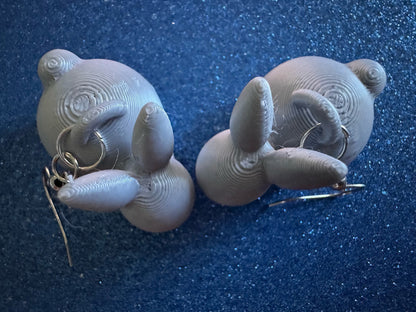 Bunny Earrings: 3D Printed Rabbit Earrings, Rodent, Cute Bunnies, Rabbits, Easter, Animals, Pets, Bun, Zoo, Best Gifts for Her/Him/Them