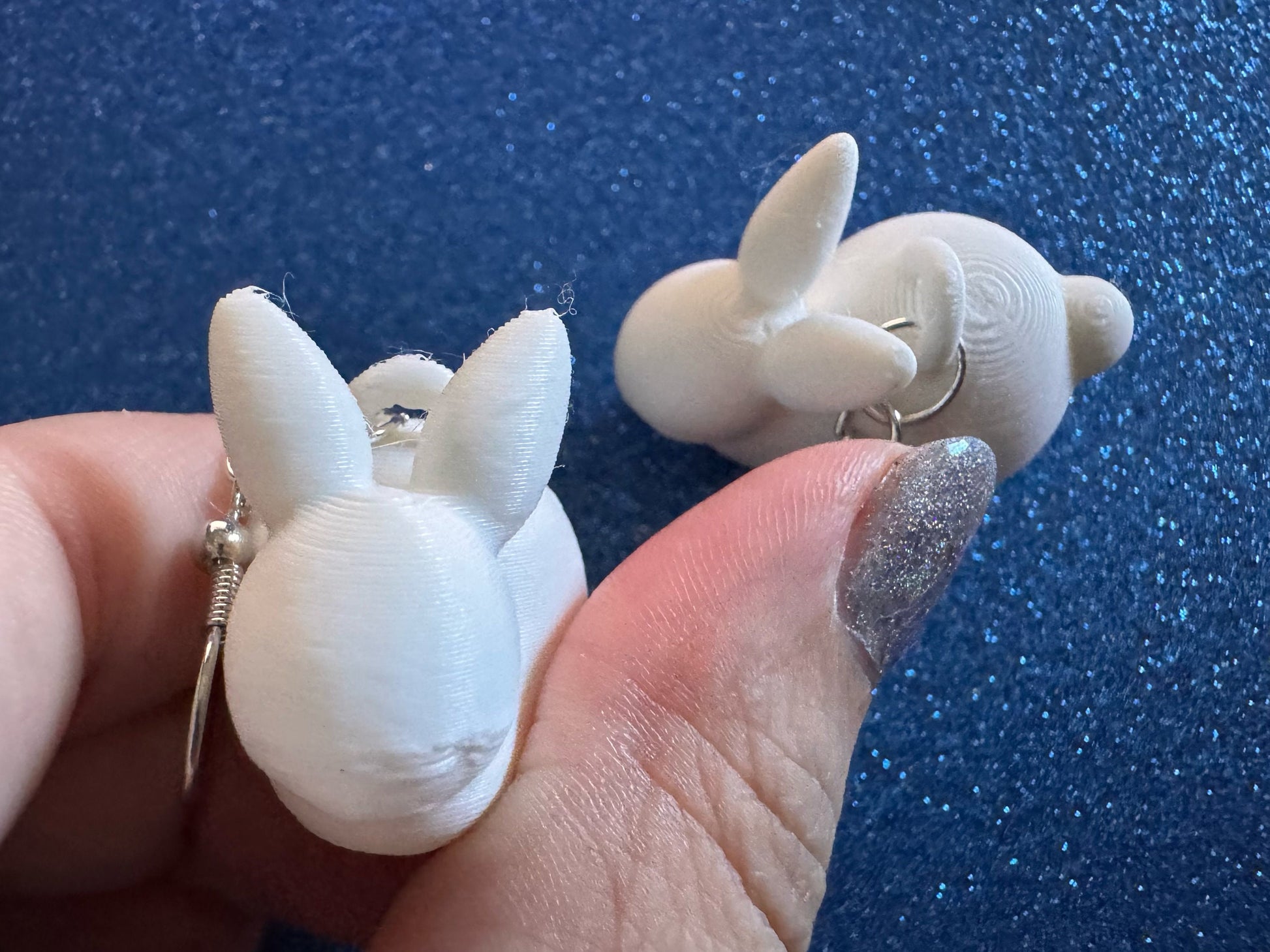 Bunny Earrings: 3D Printed Rabbit Earrings, Rodent, Cute Bunnies, Rabbits, Easter, Animals, Pets, Bun, Zoo, Best Gifts for Her/Him/Them