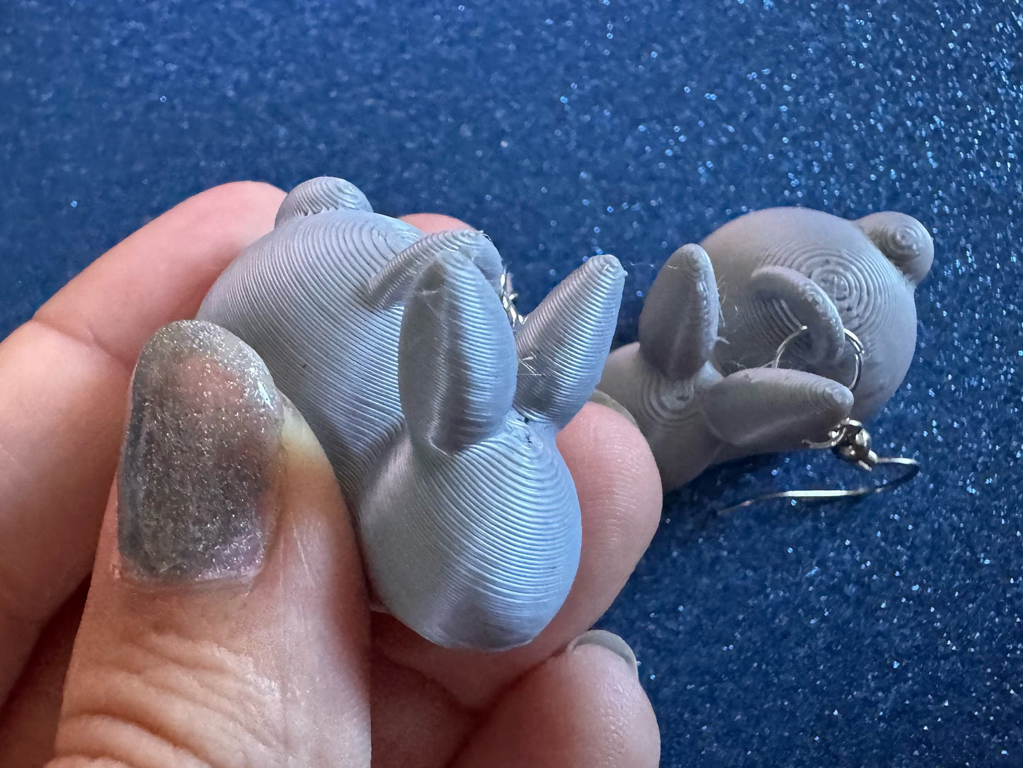 Bunny Earrings: 3D Printed Rabbit Earrings, Rodent, Cute Bunnies, Rabbits, Easter, Animals, Pets, Bun, Zoo, Best Gifts for Her/Him/Them