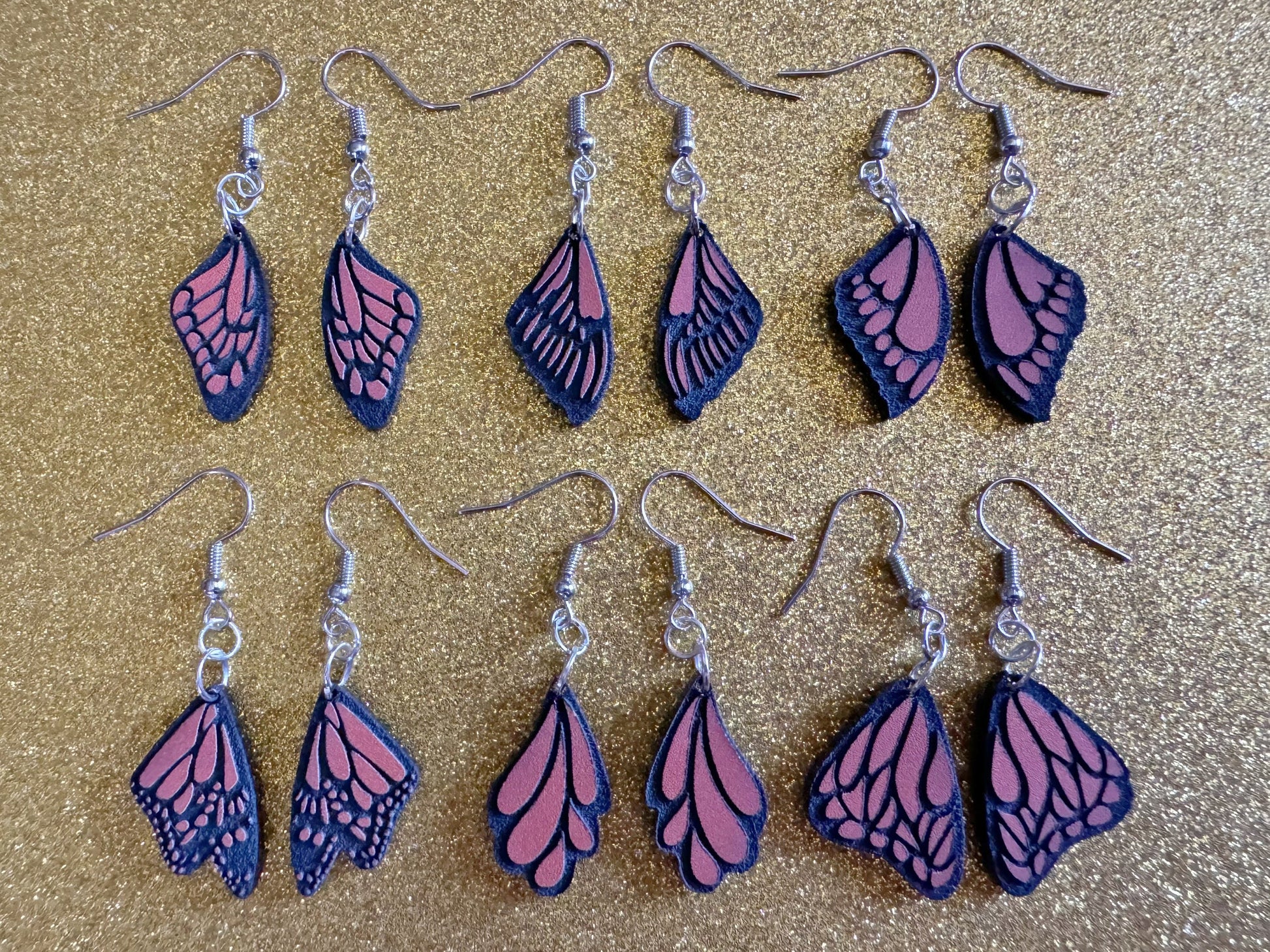 Butterfly Wing Earrings: Laser Cut Acrylic Butterflies, Summer, Monarch, Insects, Bugs, Orange Wings, Best Gifts for Her/Him/Them