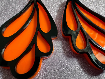 Butterfly Wing Earrings: Laser Cut Acrylic Butterflies, Summer, Monarch, Insects, Bugs, Orange Wings, Best Gifts for Her/Him/Them