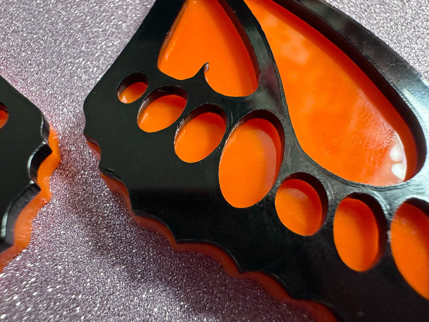Butterfly Wing Earrings: Laser Cut Acrylic Butterflies, Summer, Monarch, Insects, Bugs, Orange Wings, Best Gifts for Her/Him/Them