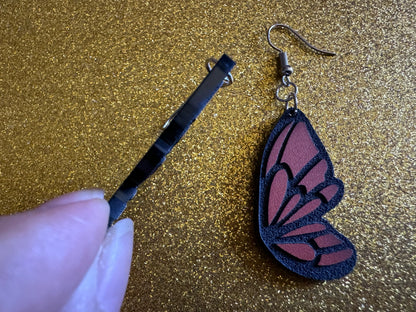 Butterfly Wing Earrings: Laser Cut Acrylic Butterflies, Summer, Monarch, Insects, Bugs, Orange Wings, Best Gifts for Her/Him/Them