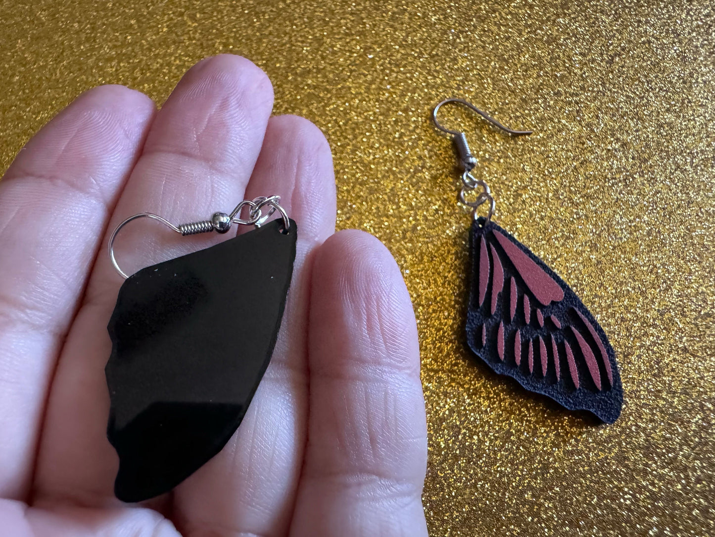 Butterfly Wing Earrings: Laser Cut Acrylic Butterflies, Summer, Monarch, Insects, Bugs, Orange Wings, Best Gifts for Her/Him/Them