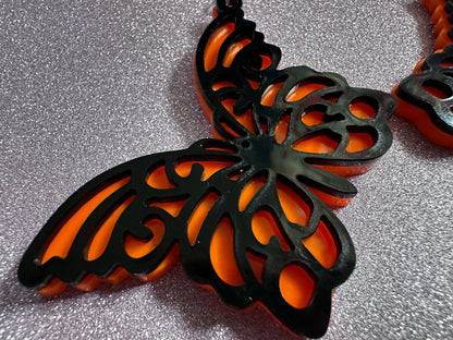 Butterfly Wing Earrings: Laser Cut Acrylic Butterflies, Summer, Monarch, Insects, Bugs, Orange Wings, Best Gifts for Her/Him/Them