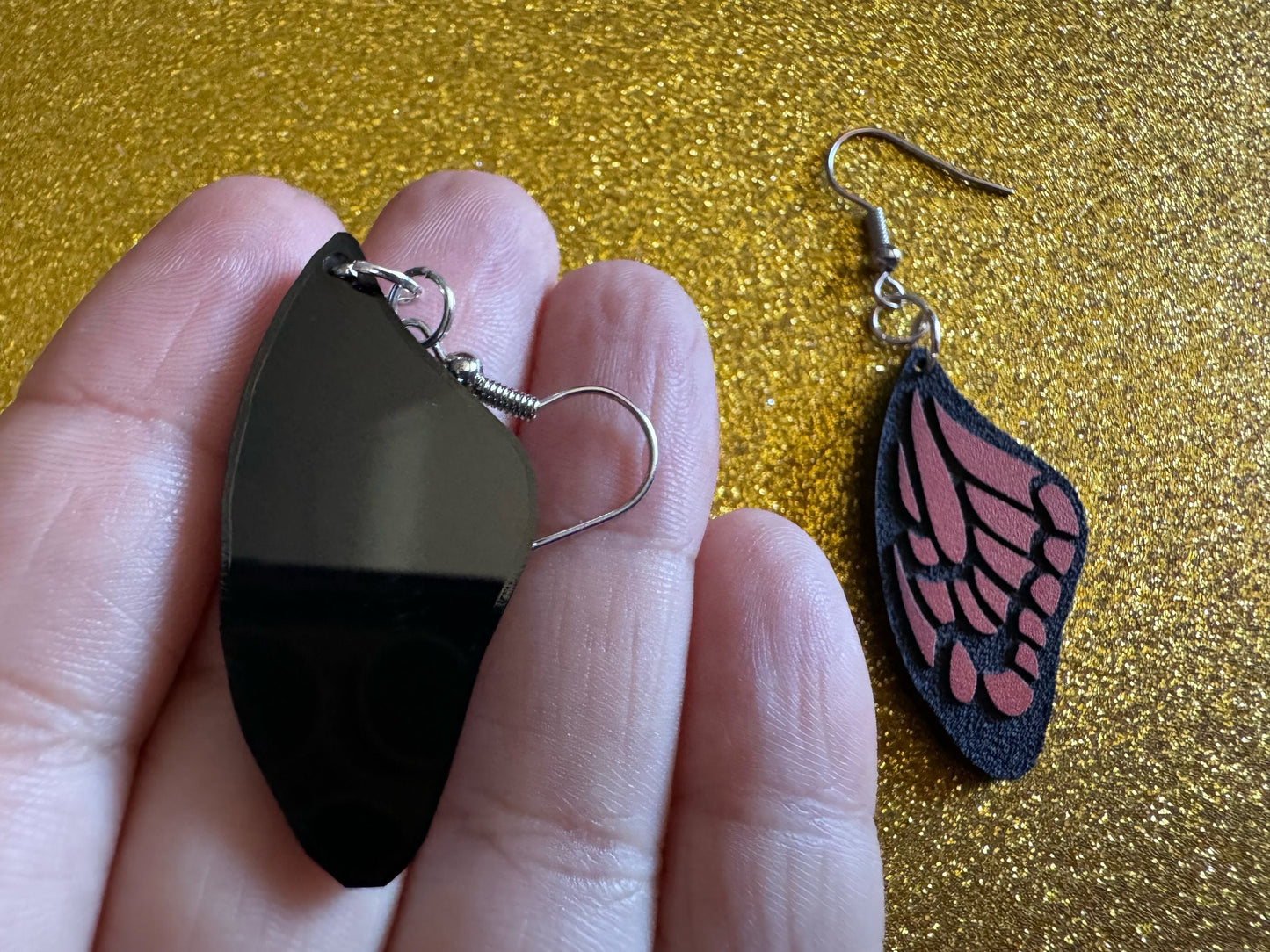 Butterfly Wing Earrings: Laser Cut Acrylic Butterflies, Summer, Monarch, Insects, Bugs, Orange Wings, Best Gifts for Her/Him/Them