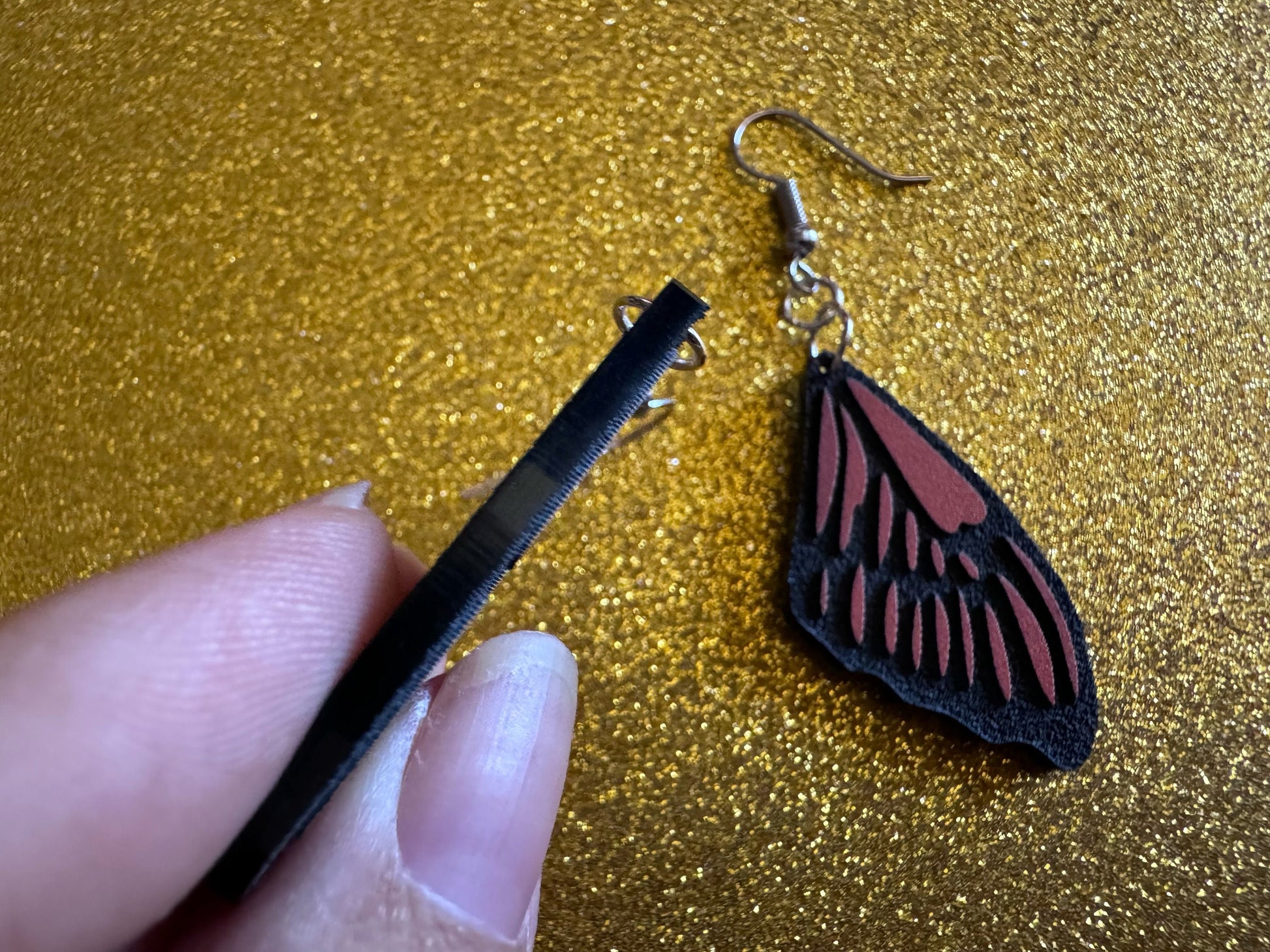 Butterfly Wing Earrings: Laser Cut Acrylic Butterflies, Summer, Monarch, Insects, Bugs, Orange Wings, Best Gifts for Her/Him/Them