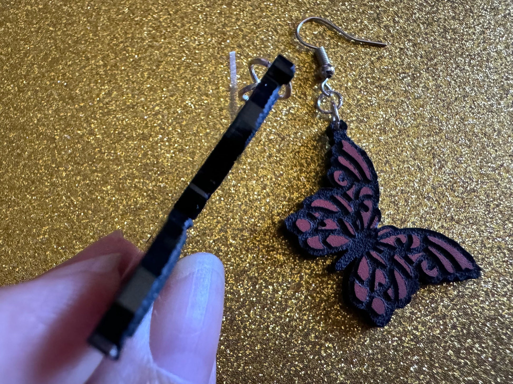 Butterfly Wing Earrings: Laser Cut Acrylic Butterflies, Summer, Monarch, Insects, Bugs, Orange Wings, Best Gifts for Her/Him/Them