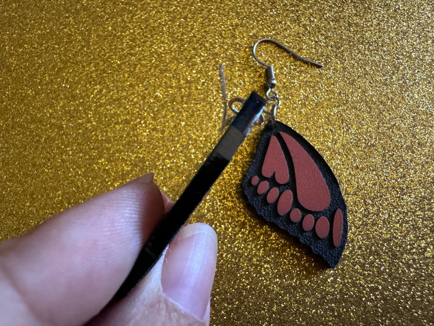 Butterfly Wing Earrings: Laser Cut Acrylic Butterflies, Summer, Monarch, Insects, Bugs, Orange Wings, Best Gifts for Her/Him/Them
