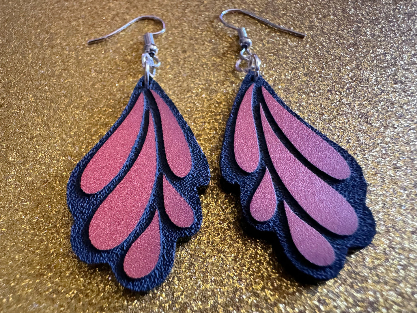 Butterfly Wing Earrings: Laser Cut Acrylic Butterflies, Summer, Monarch, Insects, Bugs, Orange Wings, Best Gifts for Her/Him/Them