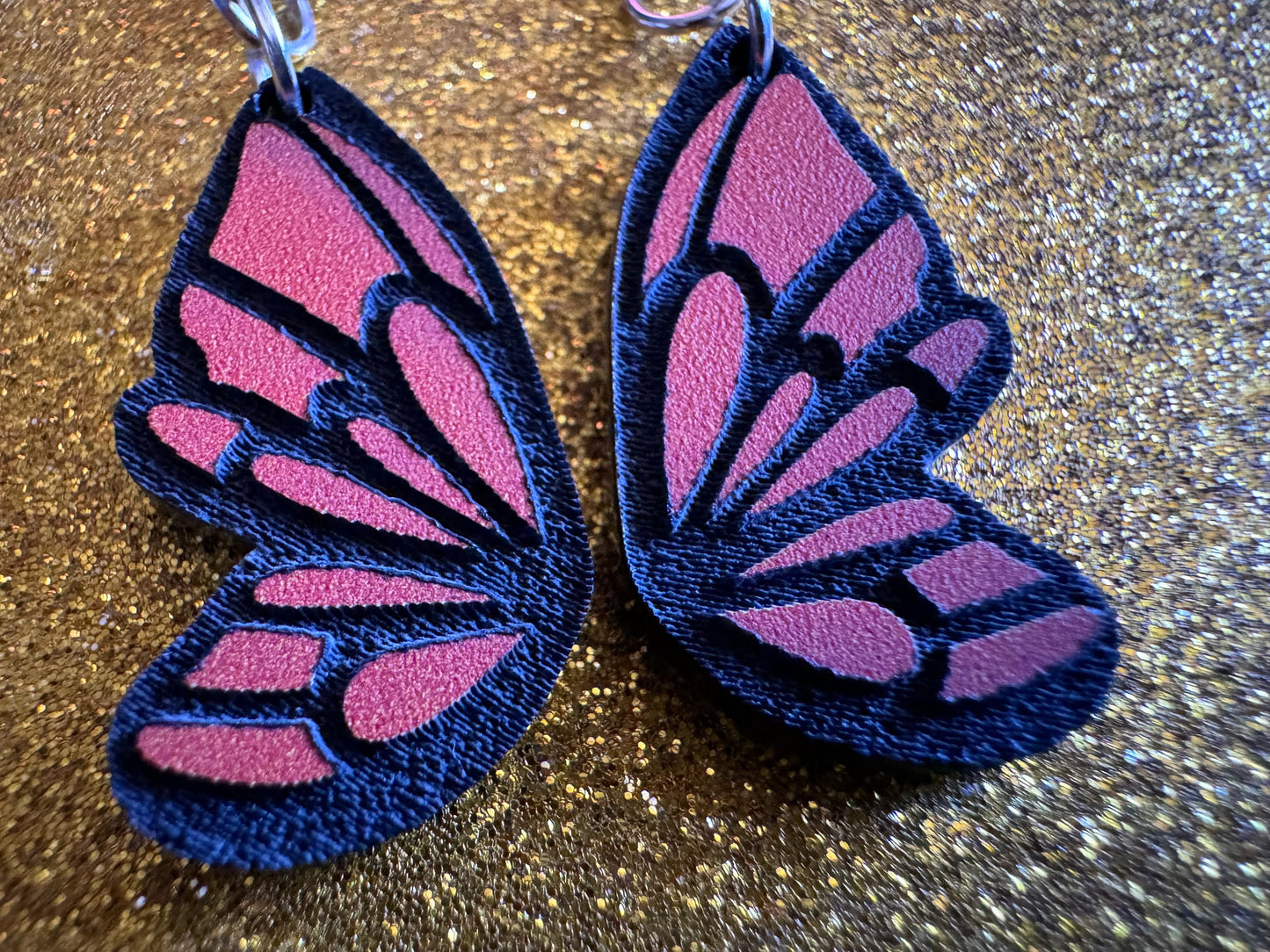 Butterfly Wing Earrings: Laser Cut Acrylic Butterflies, Summer, Monarch, Insects, Bugs, Orange Wings, Best Gifts for Her/Him/Them