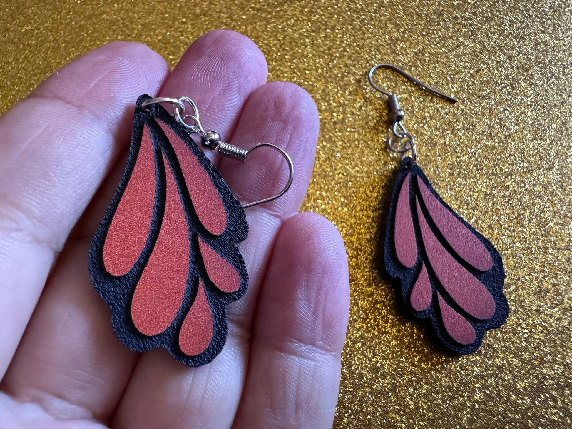 Butterfly Wing Earrings: Laser Cut Acrylic Butterflies, Summer, Monarch, Insects, Bugs, Orange Wings, Best Gifts for Her/Him/Them