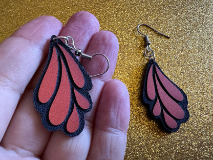 Butterfly Wing Earrings: Laser Cut Acrylic Butterflies, Summer, Monarch, Insects, Bugs, Orange Wings, Best Gifts for Her/Him/Them