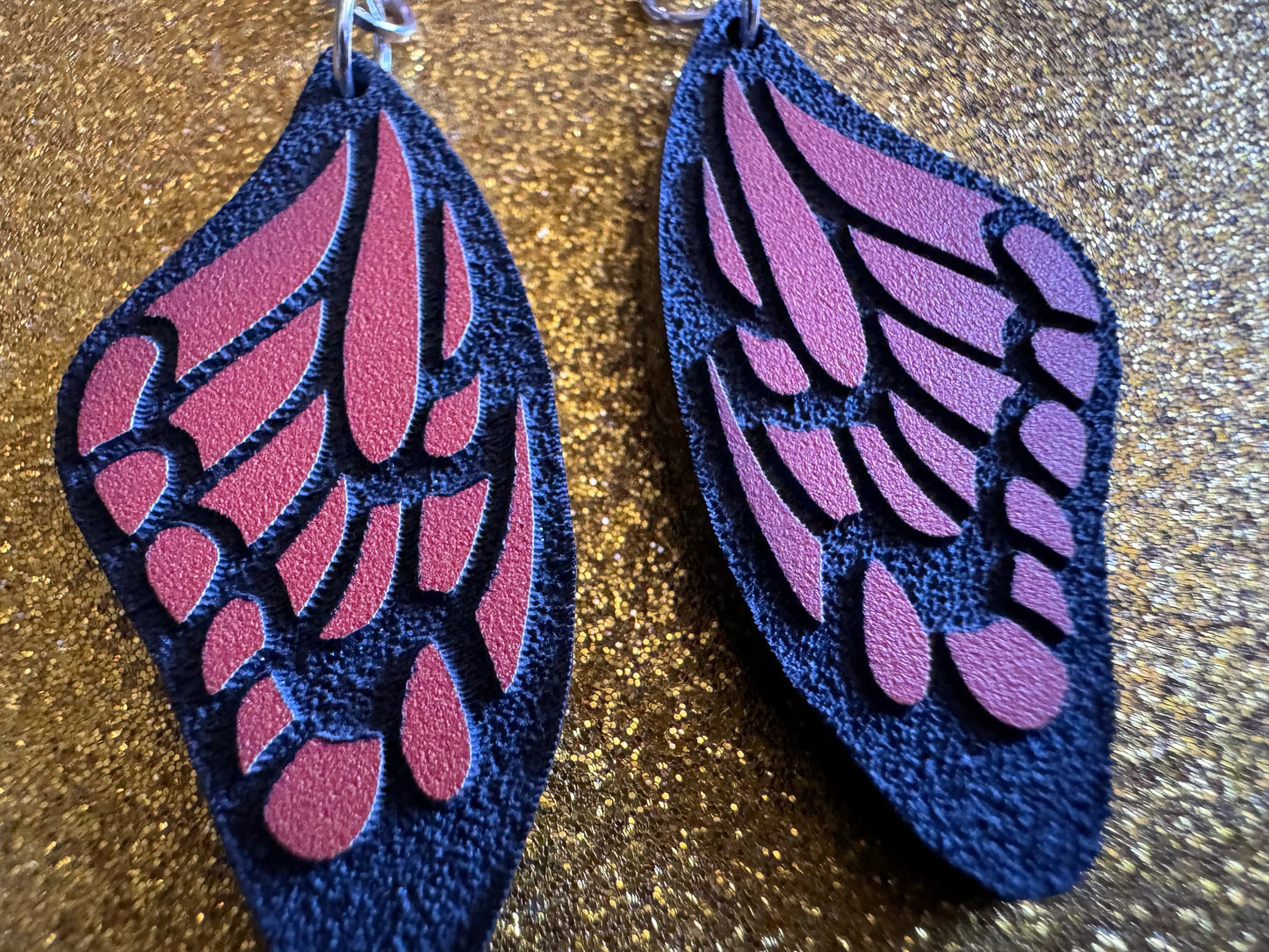 Butterfly Wing Earrings: Laser Cut Acrylic Butterflies, Summer, Monarch, Insects, Bugs, Orange Wings, Best Gifts for Her/Him/Them