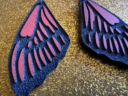 Butterfly Wing Earrings: Laser Cut Acrylic Butterflies, Summer, Monarch, Insects, Bugs, Orange Wings, Best Gifts for Her/Him/Them