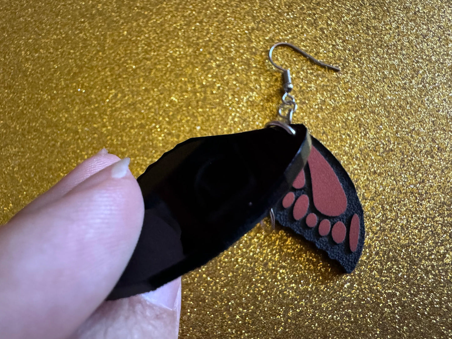 Butterfly Wing Earrings: Laser Cut Acrylic Butterflies, Summer, Monarch, Insects, Bugs, Orange Wings, Best Gifts for Her/Him/Them