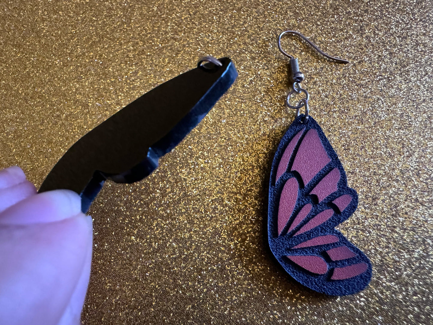 Butterfly Wing Earrings: Laser Cut Acrylic Butterflies, Summer, Monarch, Insects, Bugs, Orange Wings, Best Gifts for Her/Him/Them