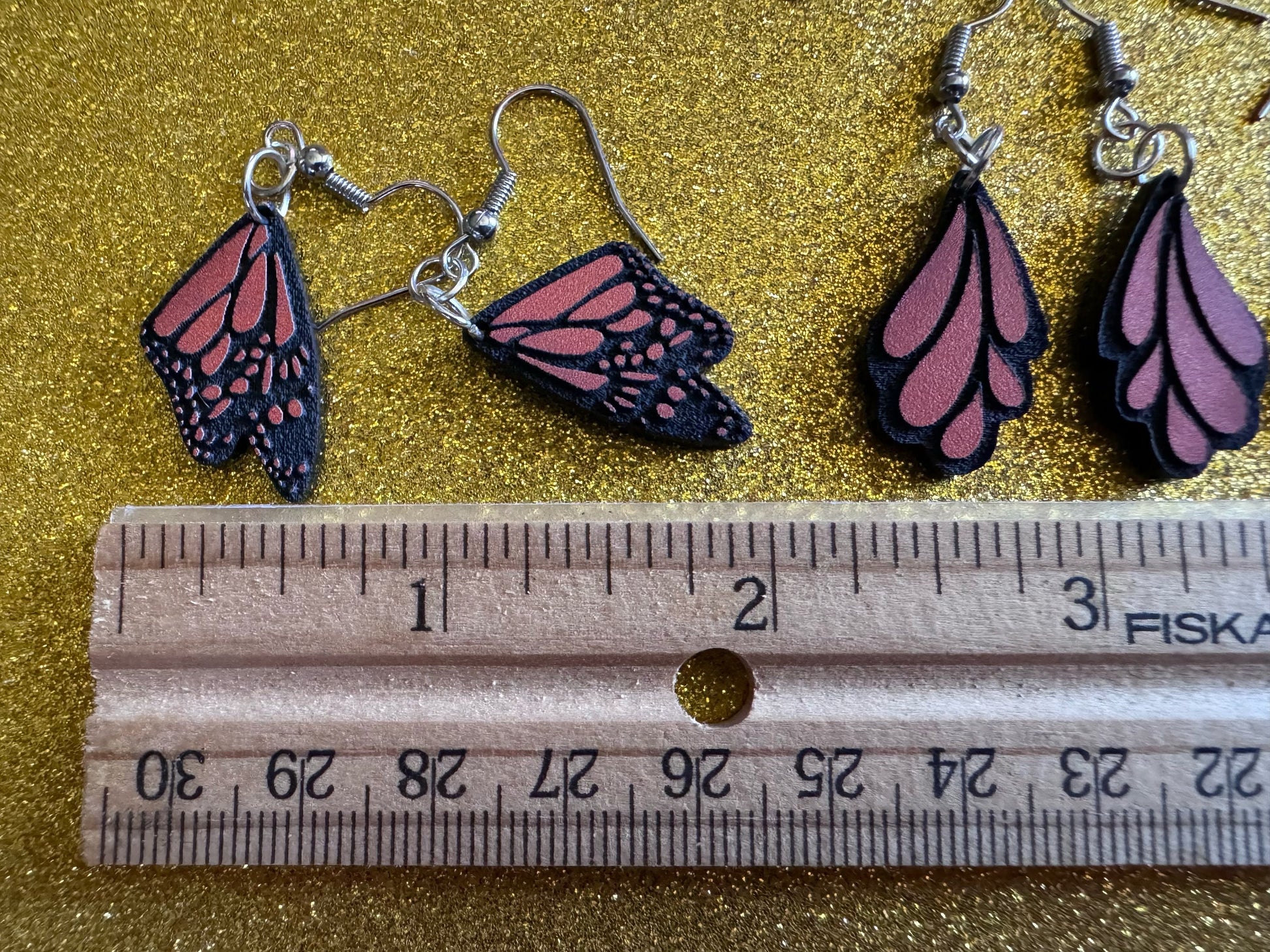 Butterfly Wing Earrings: Laser Cut Acrylic Butterflies, Summer, Monarch, Insects, Bugs, Orange Wings, Best Gifts for Her/Him/Them