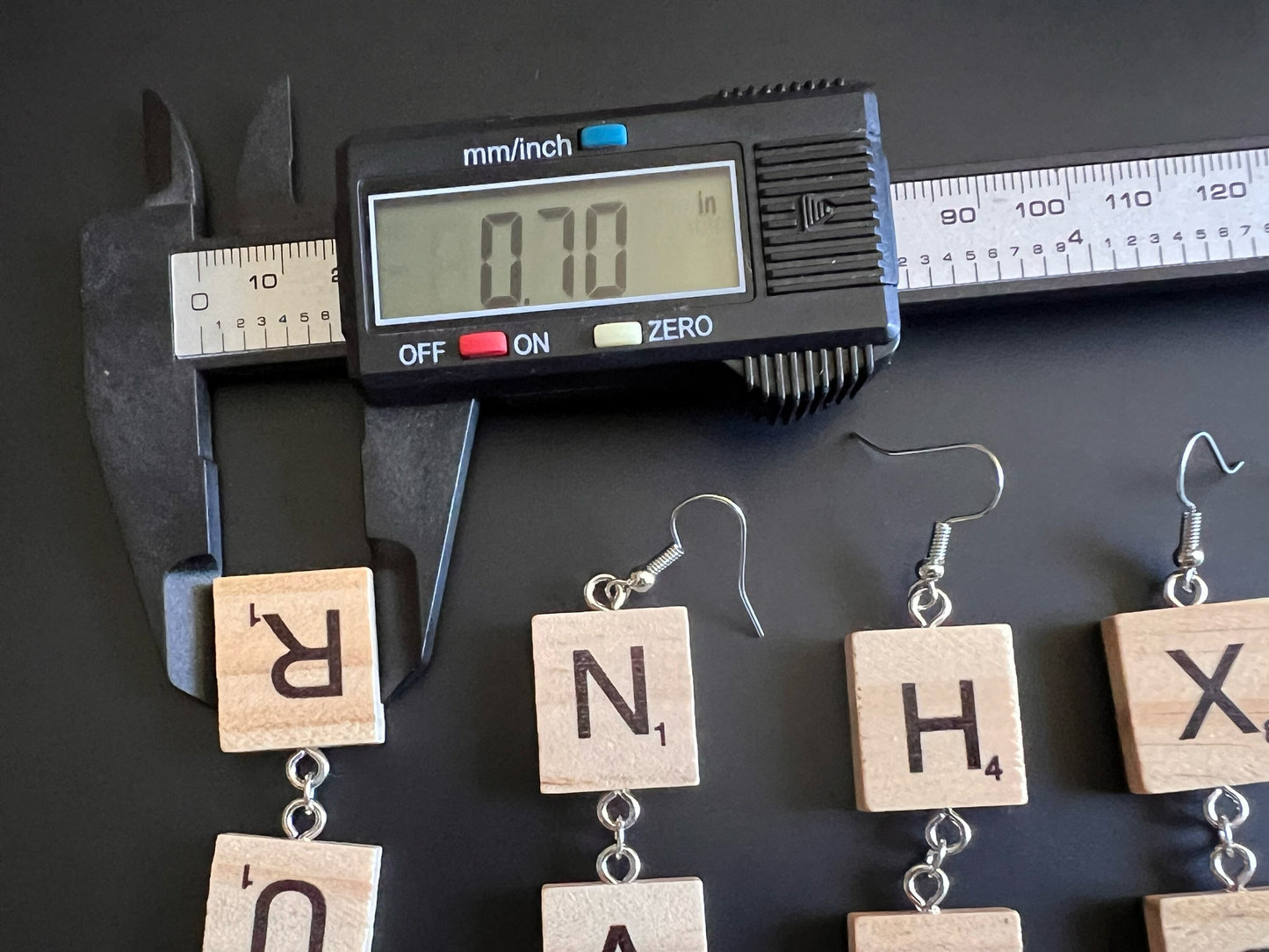 CLEARANCE - Custom Text Earrings: Scrabble Letters, Words, Names, Teacher Gift, Anniversary, Best Gifts for Her/Him/Them