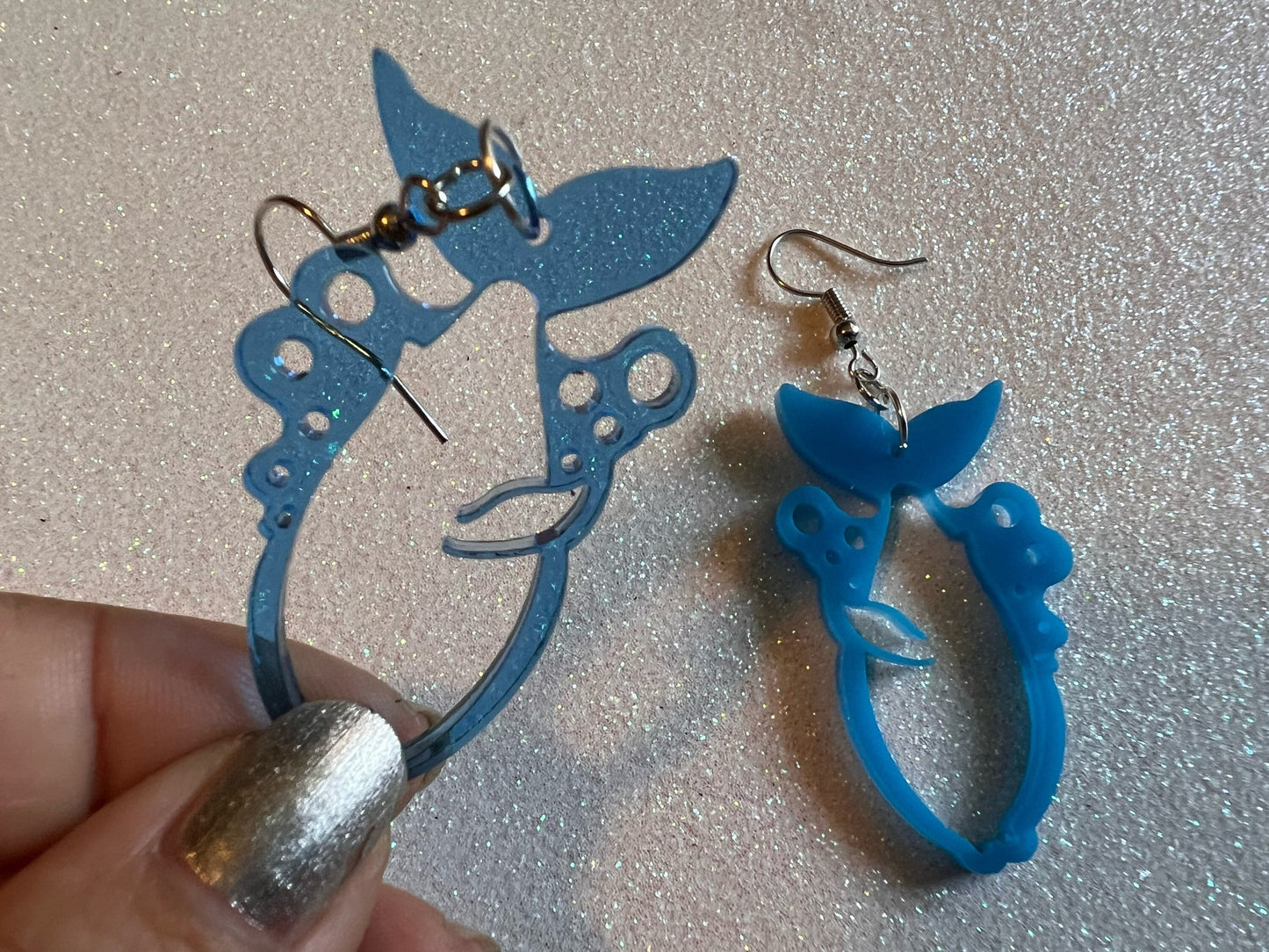 CLEARANCE - Whale Earrings: Laser Cut Acrylic Whales, Ocean Animals, Sea Creatures, Fish, Aquatic, Best Gifts for Her/Him/Them