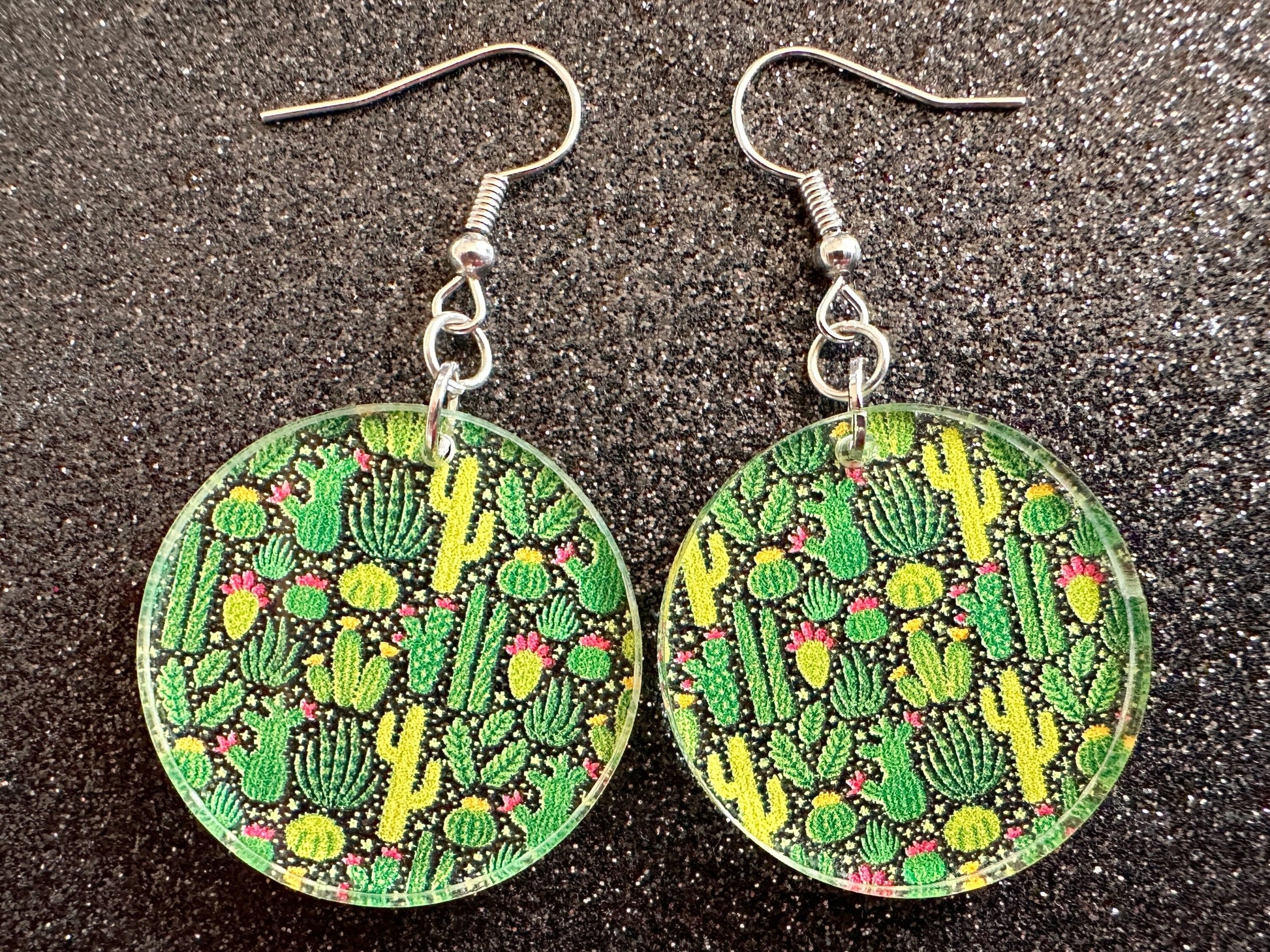 Cactus Earrings: Laser Cut Acrylic Cacti, Green Earrings, Plants, Tropical, Cactuses, Desert, Floral, Gardening, Best Gifts for Her/Him/Them