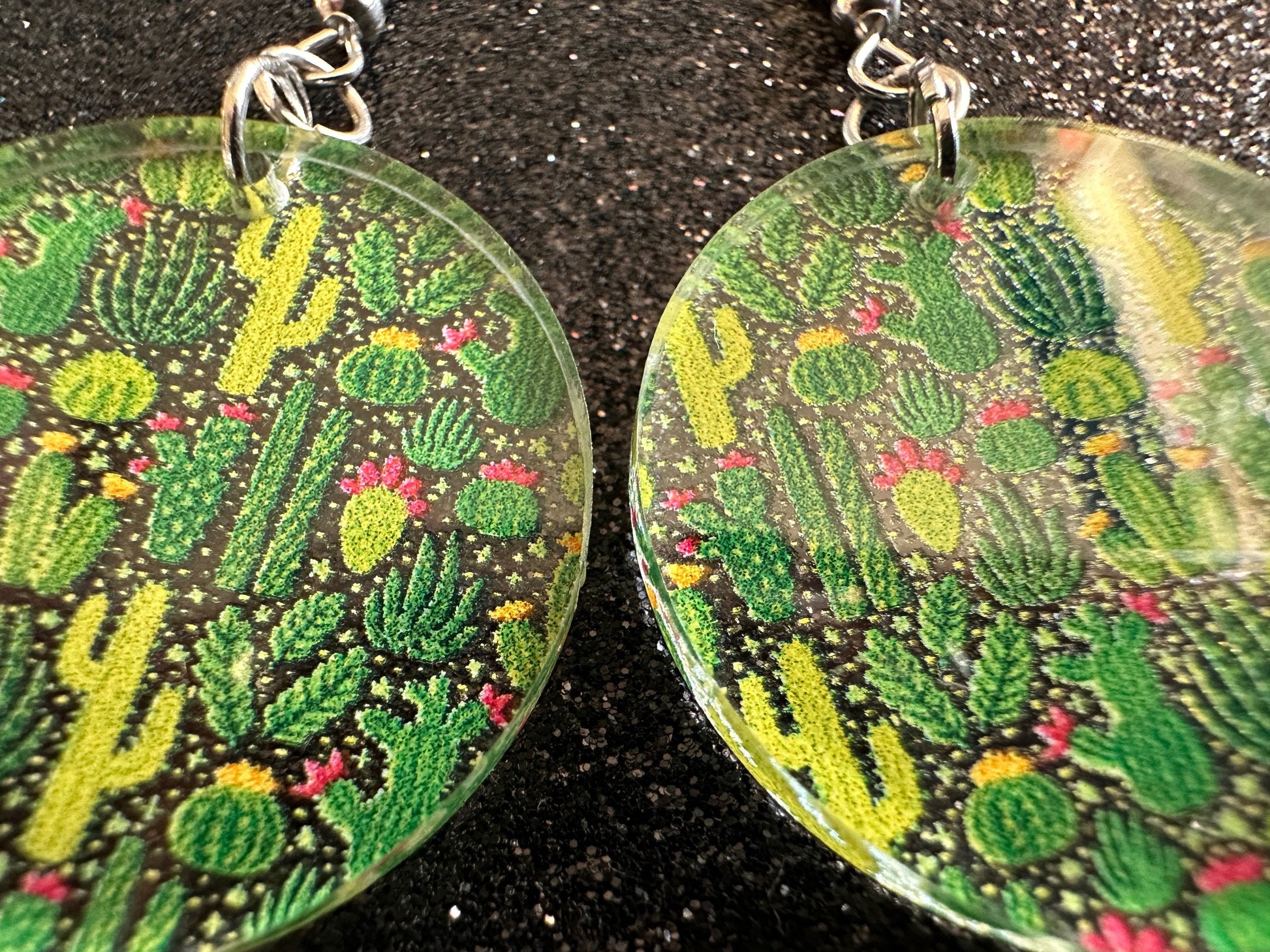Cactus Earrings: Laser Cut Acrylic Cacti, Green Earrings, Plants, Tropical, Cactuses, Desert, Floral, Gardening, Best Gifts for Her/Him/Them