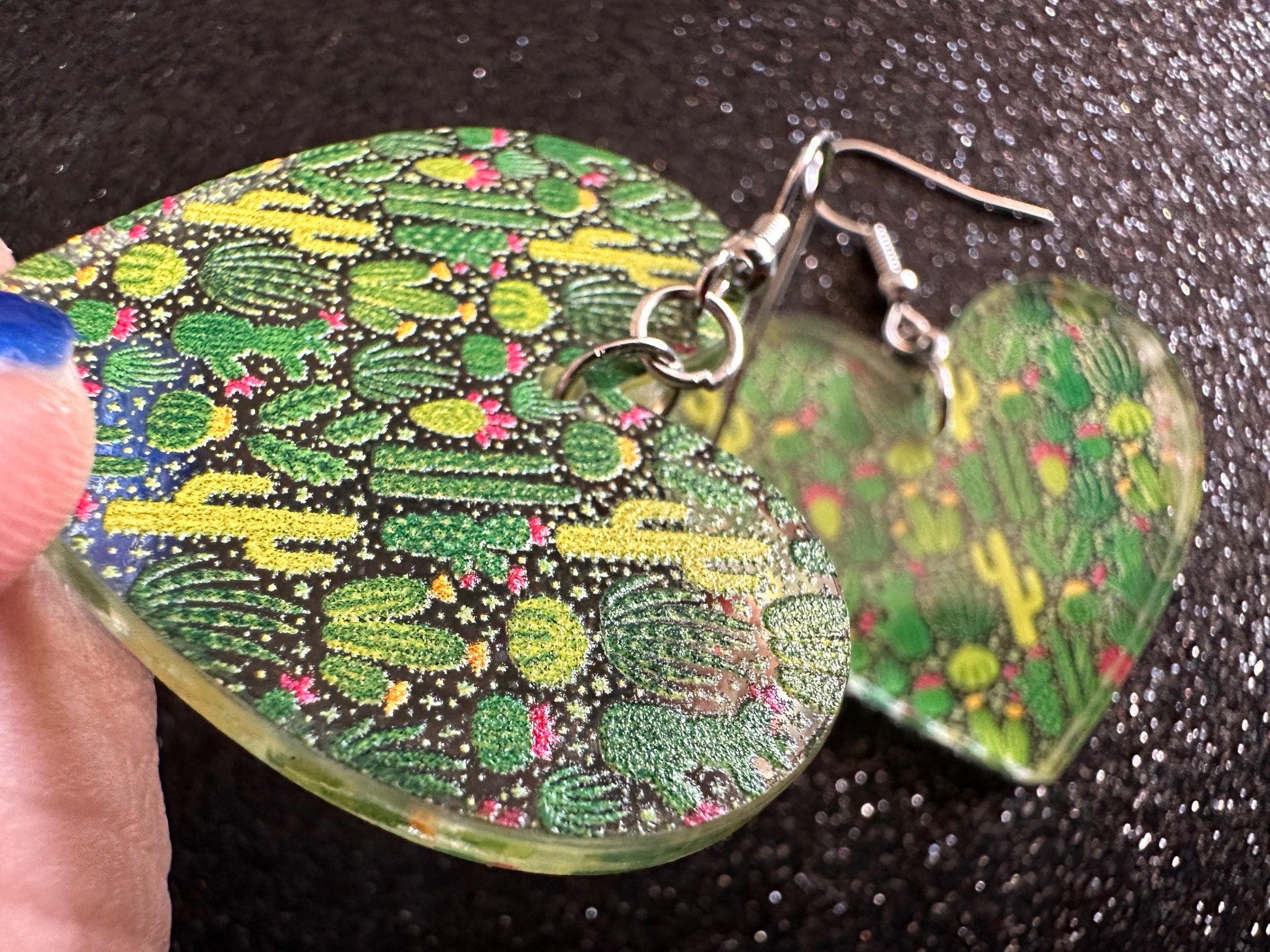 Cactus Earrings: Laser Cut Acrylic Cacti, Green Earrings, Plants, Tropical, Cactuses, Desert, Floral, Gardening, Best Gifts for Her/Him/Them