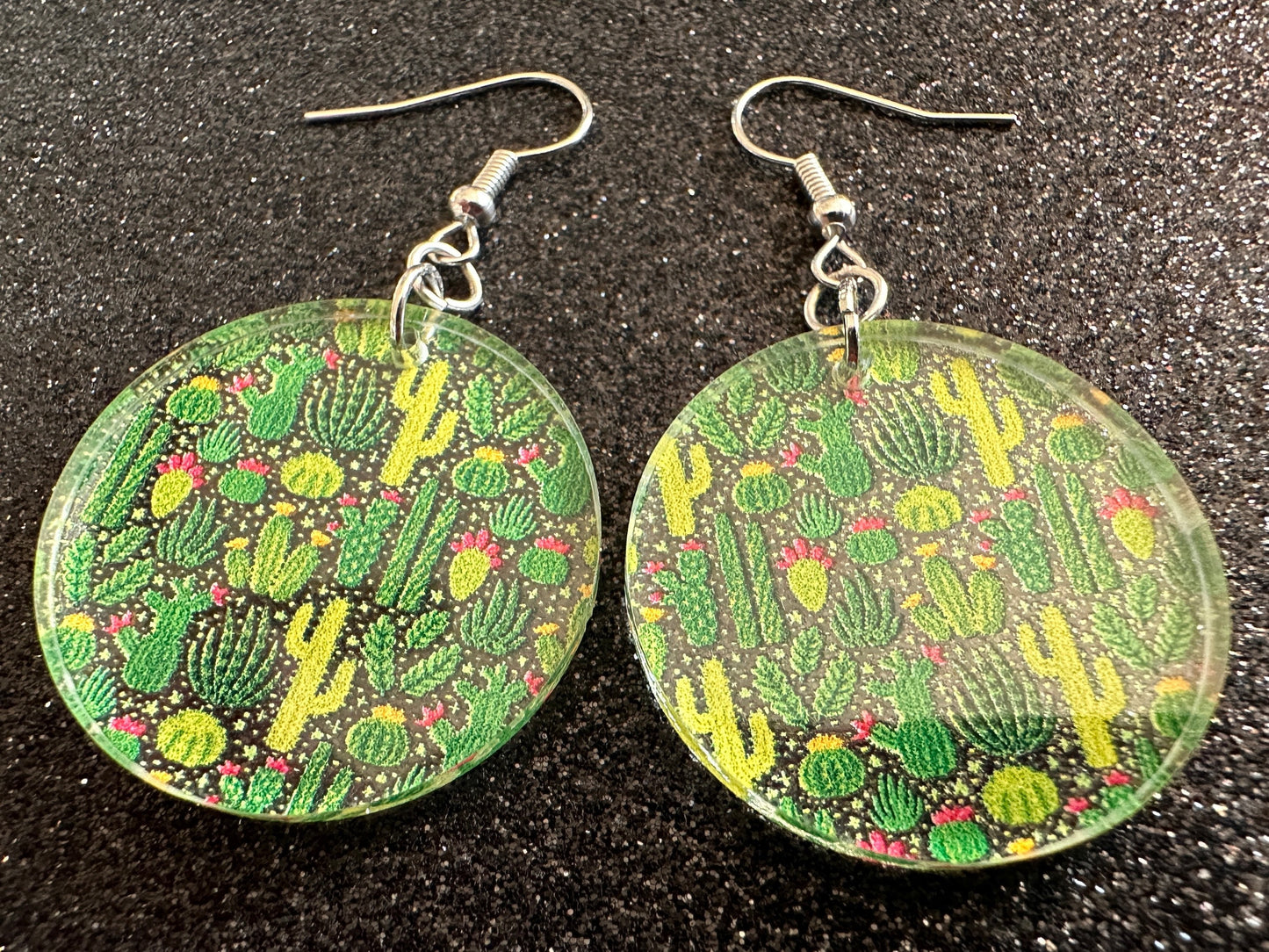 Cactus Earrings: Laser Cut Acrylic Cacti, Green Earrings, Plants, Tropical, Cactuses, Desert, Floral, Gardening, Best Gifts for Her/Him/Them