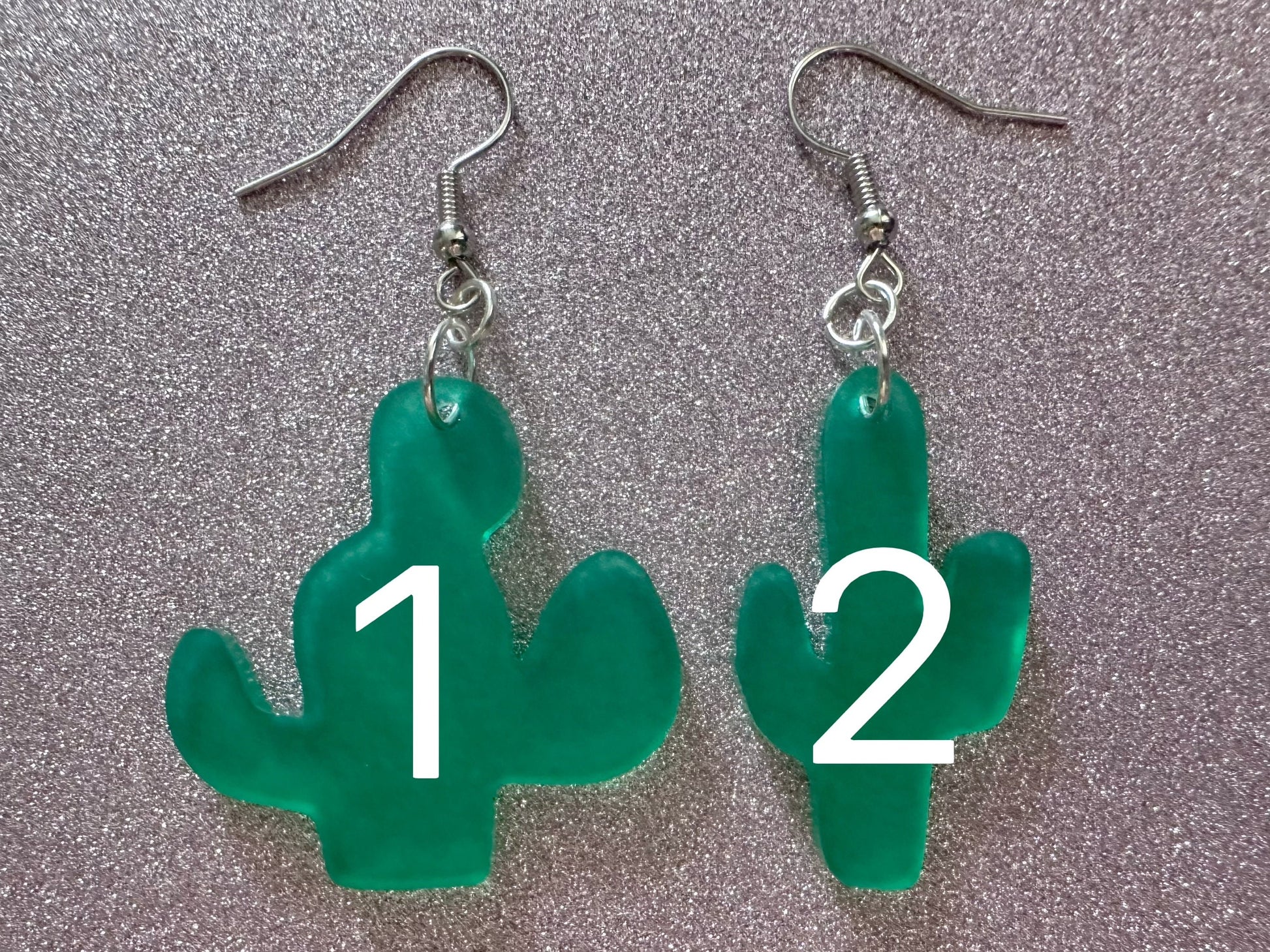 Cactus Earrings: Laser Cut Acrylic Palm Cacti, Green Earrings, Plants, Tropical, Best Gifts for Her/Him/Them