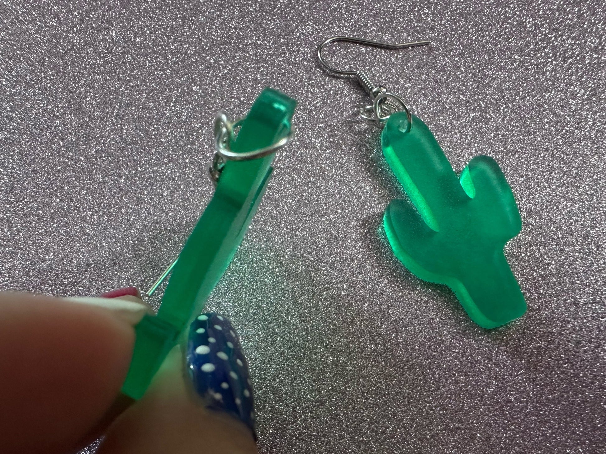 Cactus Earrings: Laser Cut Acrylic Palm Cacti, Green Earrings, Plants, Tropical, Best Gifts for Her/Him/Them