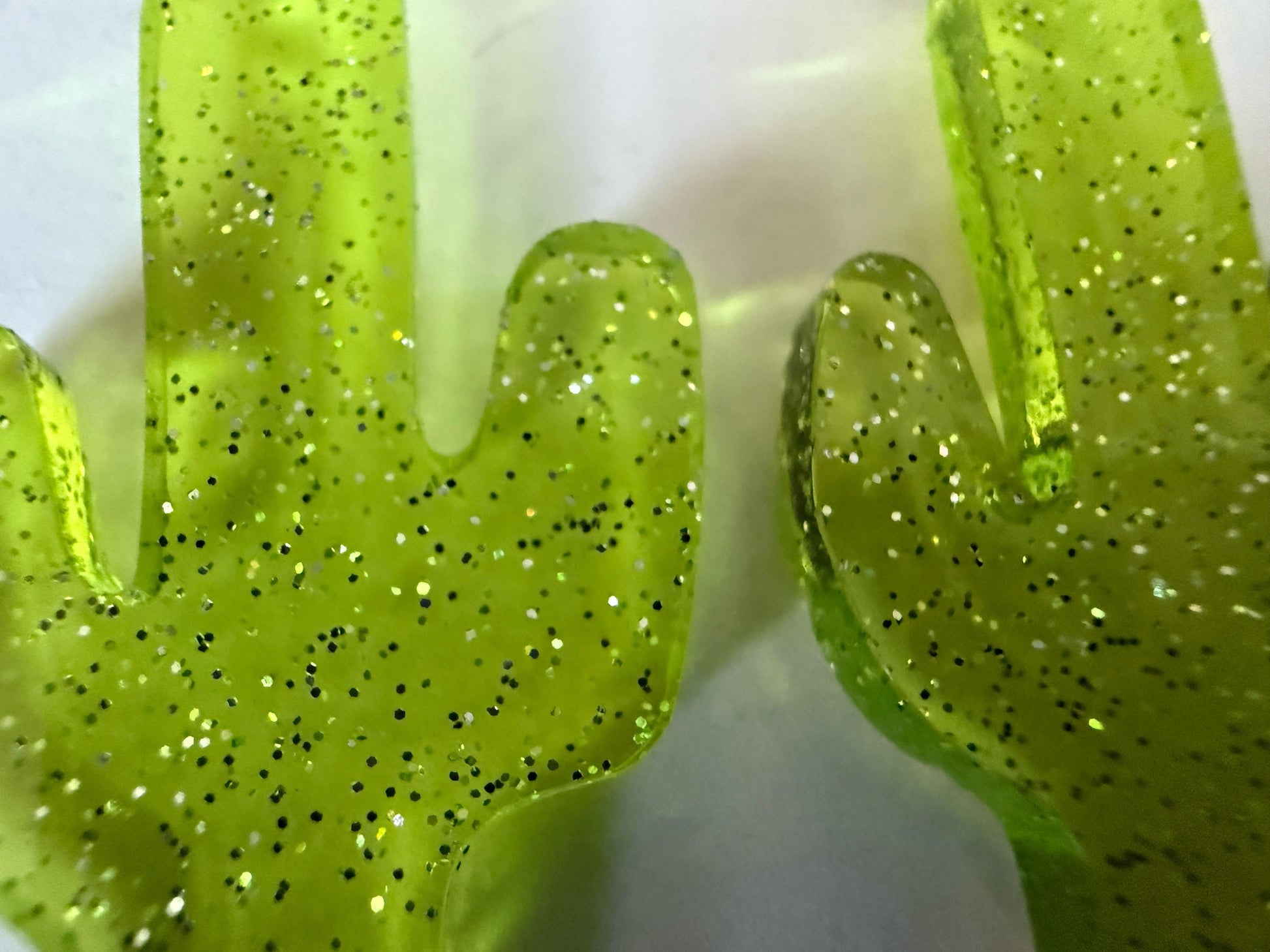 Cactus Earrings: Laser Cut Acrylic Palm Cacti, Sparkly Green Earrings, Plants, Tropical, Spiky Cactuses, Shiny, Best Gifts for Her/Him/Them
