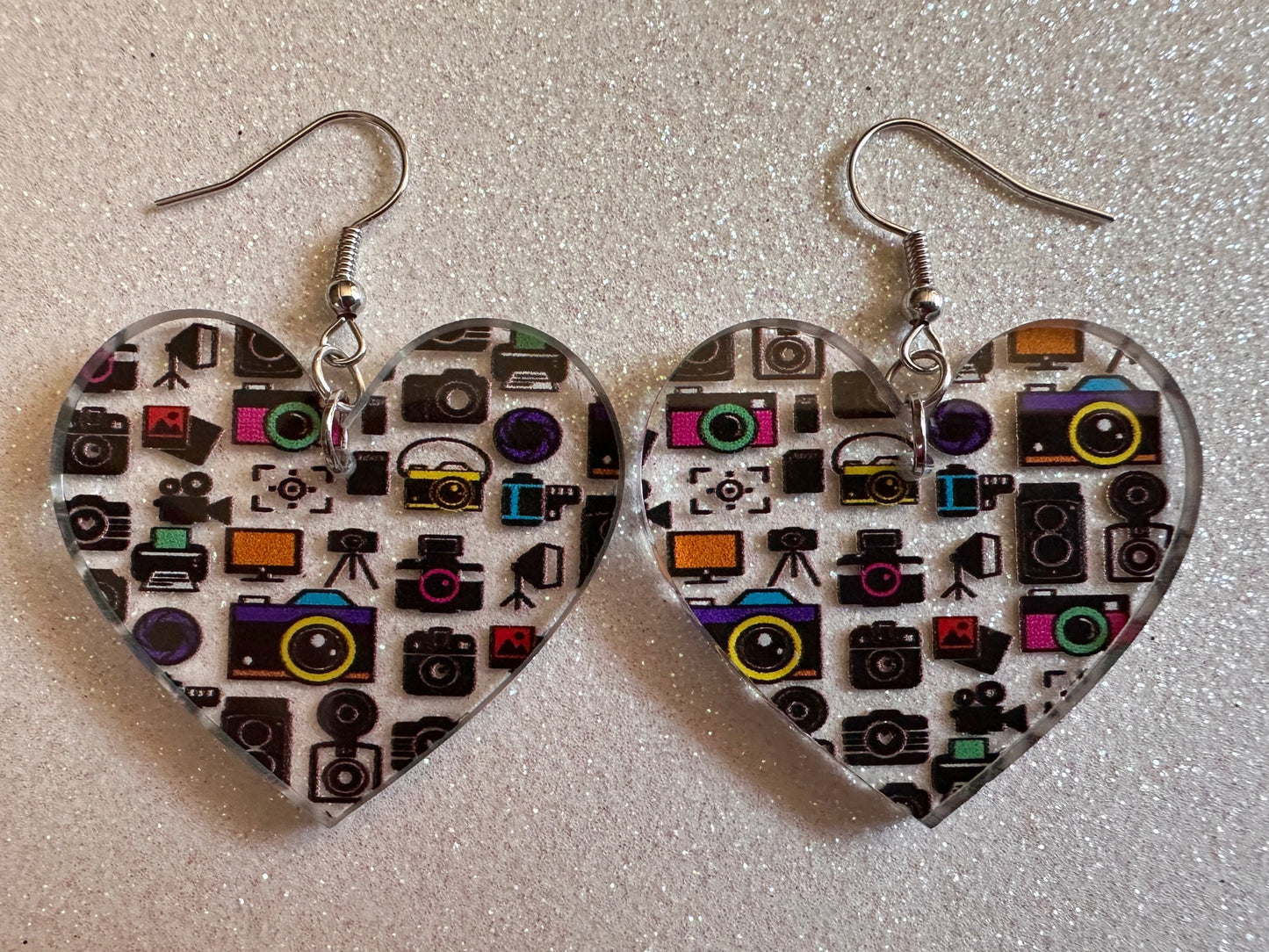 Camera Earrings: Laser Cut Acrylic Cameras, Hobby Photographer, Photos, Photo, Travel, Antique Camera, Pic, Tourist, Gifts for Her/Him/Them