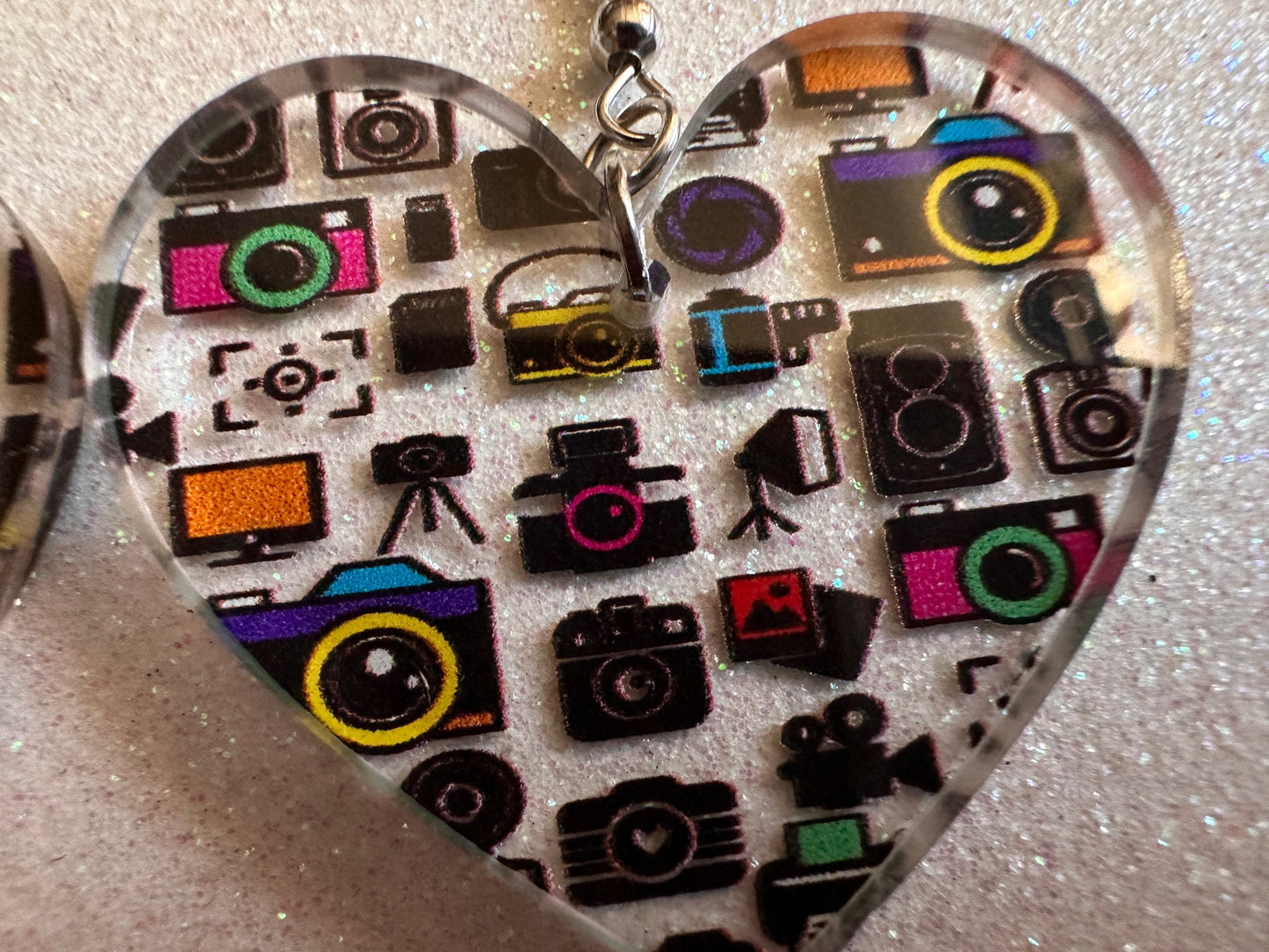 Camera Earrings: Laser Cut Acrylic Cameras, Hobby Photographer, Photos, Photo, Travel, Antique Camera, Pic, Tourist, Gifts for Her/Him/Them