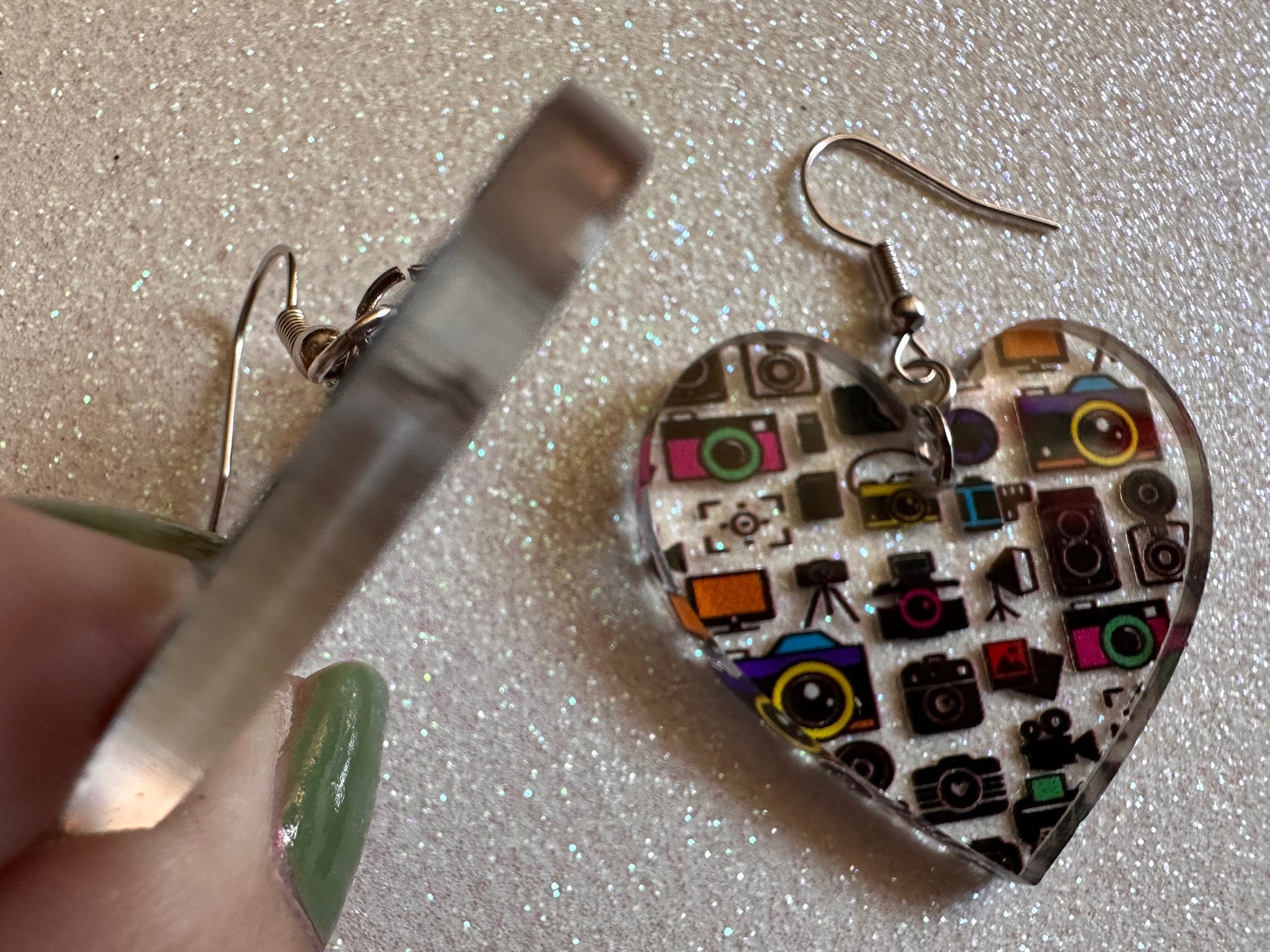 Camera Earrings: Laser Cut Acrylic Cameras, Hobby Photographer, Photos, Photo, Travel, Antique Camera, Pic, Tourist, Gifts for Her/Him/Them